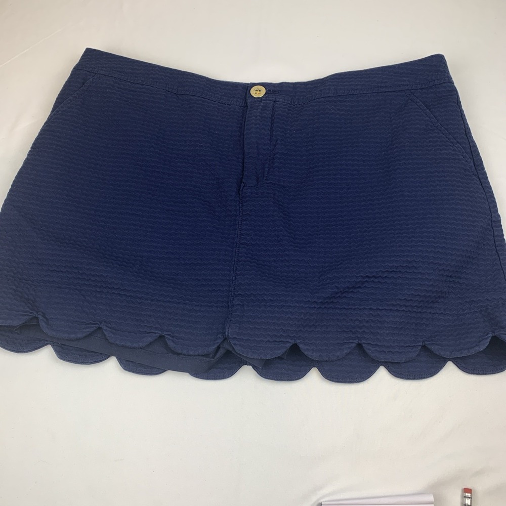 Lilly Pulitzer‎ Women's 16 Colette Skort True Navy Scallop Hem